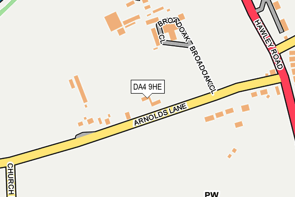 DA4 9HE map - OS OpenMap – Local (Ordnance Survey)