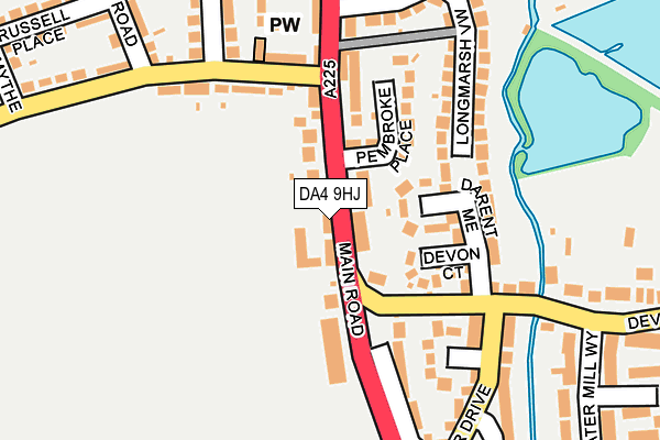 DA4 9HJ map - OS OpenMap – Local (Ordnance Survey)