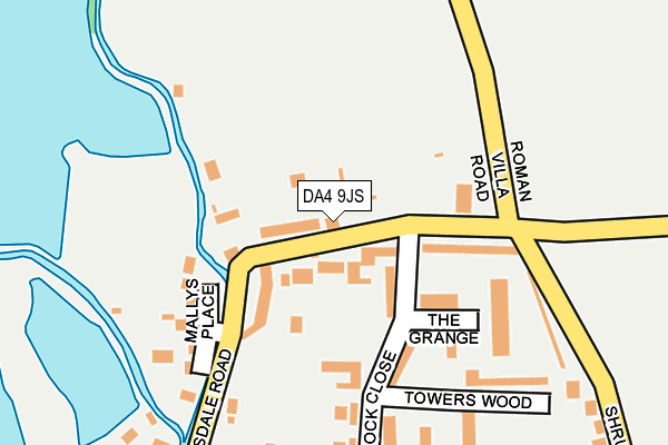 DA4 9JS map - OS OpenMap – Local (Ordnance Survey)