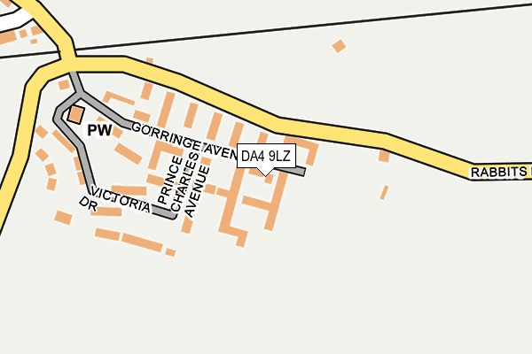 DA4 9LZ map - OS OpenMap – Local (Ordnance Survey)