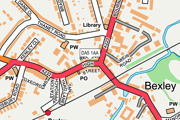 DA5 1AA map - OS OpenMap – Local (Ordnance Survey)