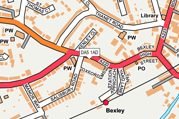 Map of BEXLEY DRY CLEANERS LTD at local scale