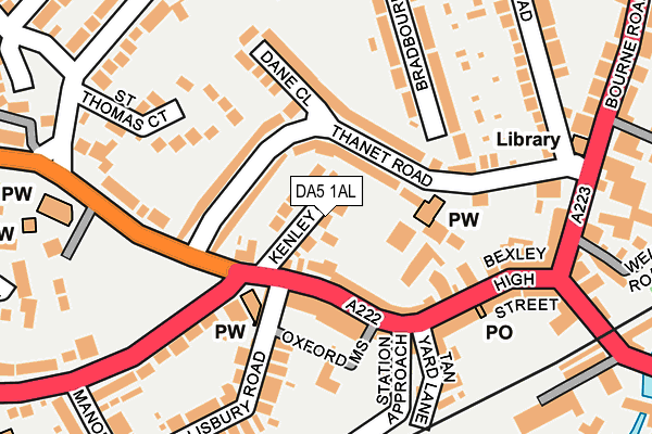 DA5 1AL map - OS OpenMap – Local (Ordnance Survey)