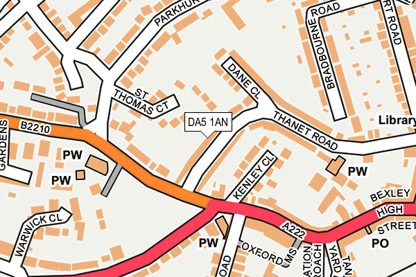 DA5 1AN map - OS OpenMap – Local (Ordnance Survey)