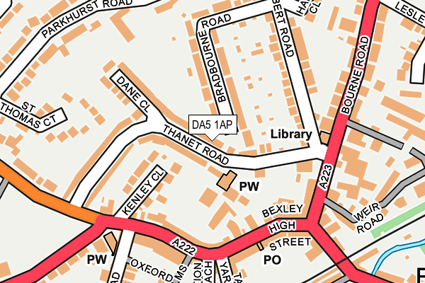 DA5 1AP map - OS OpenMap – Local (Ordnance Survey)