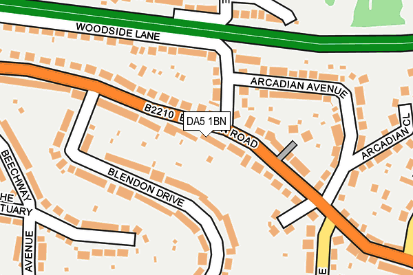 DA5 1BN map - OS OpenMap – Local (Ordnance Survey)
