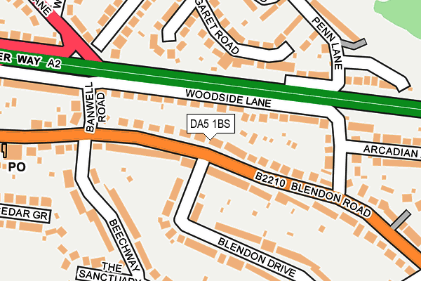 DA5 1BS map - OS OpenMap – Local (Ordnance Survey)