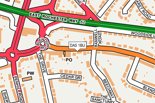 DA5 1BU map - OS OpenMap – Local (Ordnance Survey)