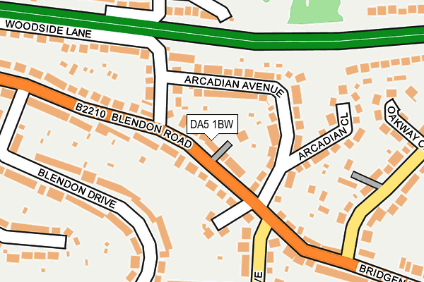 DA5 1BW map - OS OpenMap – Local (Ordnance Survey)