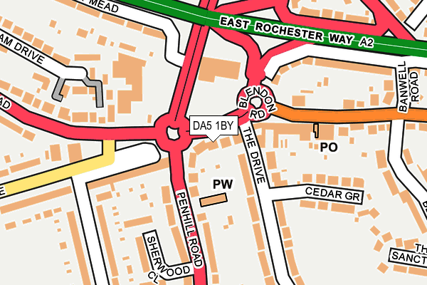 DA5 1BY map - OS OpenMap – Local (Ordnance Survey)
