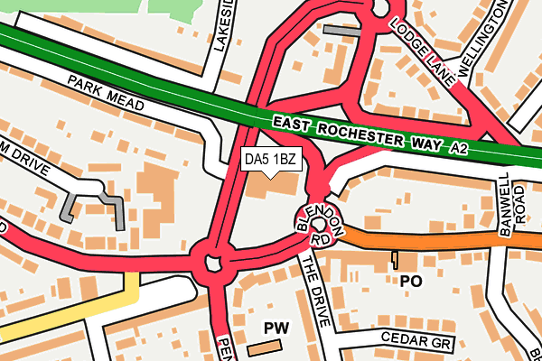 DA5 1BZ map - OS OpenMap – Local (Ordnance Survey)