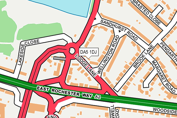 DA5 1DJ map - OS OpenMap – Local (Ordnance Survey)