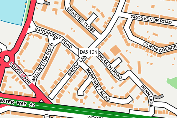 DA5 1DN map - OS OpenMap – Local (Ordnance Survey)