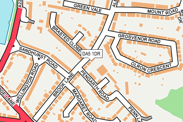 DA5 1DR map - OS OpenMap – Local (Ordnance Survey)