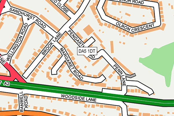 DA5 1DT map - OS OpenMap – Local (Ordnance Survey)