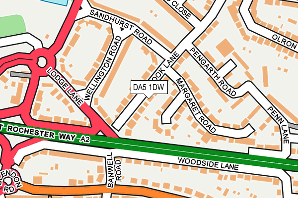DA5 1DW map - OS OpenMap – Local (Ordnance Survey)