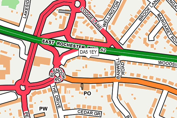 DA5 1EY map - OS OpenMap – Local (Ordnance Survey)