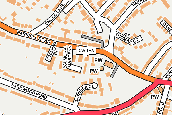 DA5 1HA map - OS OpenMap – Local (Ordnance Survey)