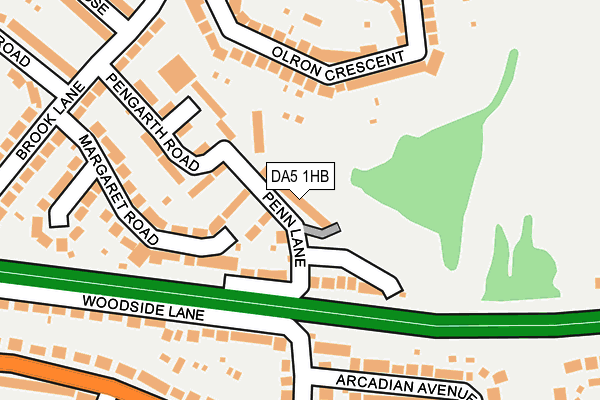 DA5 1HB map - OS OpenMap – Local (Ordnance Survey)