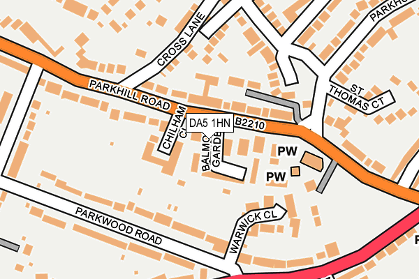 DA5 1HN map - OS OpenMap – Local (Ordnance Survey)