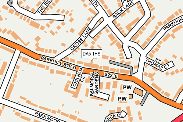 DA5 1HS map - OS OpenMap – Local (Ordnance Survey)
