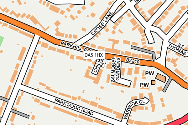 DA5 1HX map - OS OpenMap – Local (Ordnance Survey)
