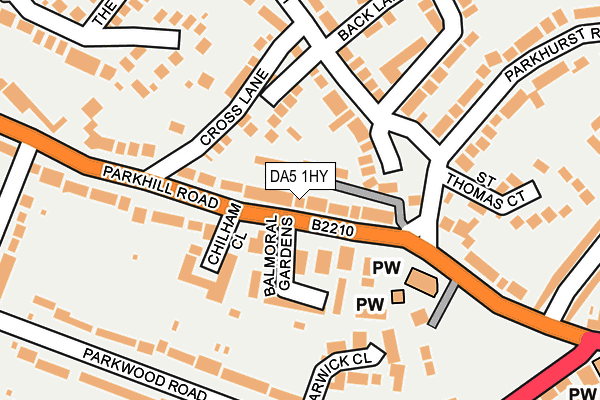 DA5 1HY map - OS OpenMap – Local (Ordnance Survey)