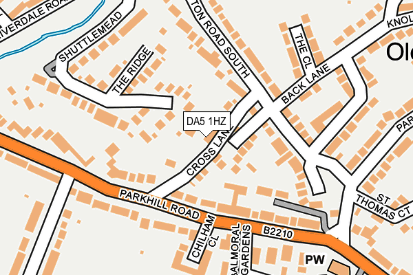 DA5 1HZ map - OS OpenMap – Local (Ordnance Survey)