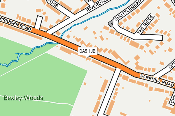 DA5 1JB map - OS OpenMap – Local (Ordnance Survey)