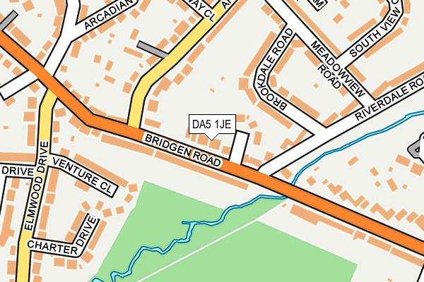DA5 1JE map - OS OpenMap – Local (Ordnance Survey)