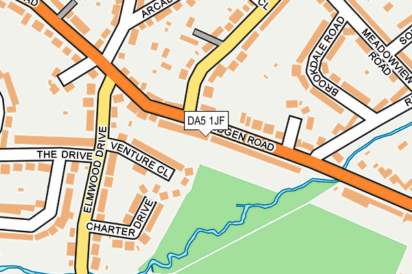 DA5 1JF map - OS OpenMap – Local (Ordnance Survey)