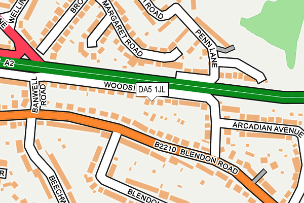 DA5 1JL map - OS OpenMap – Local (Ordnance Survey)