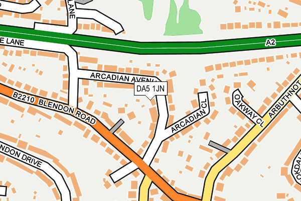 DA5 1JN map - OS OpenMap – Local (Ordnance Survey)