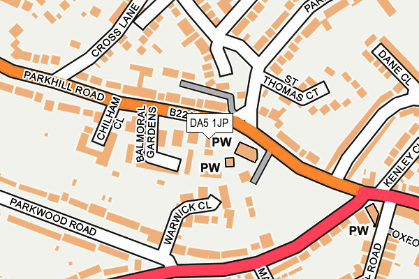 DA5 1JP map - OS OpenMap – Local (Ordnance Survey)