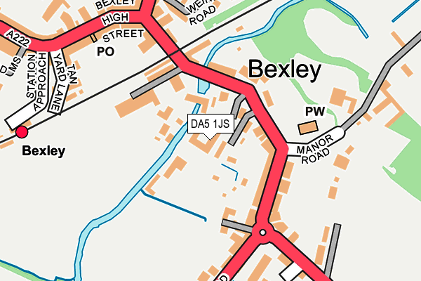 DA5 1JS map - OS OpenMap – Local (Ordnance Survey)