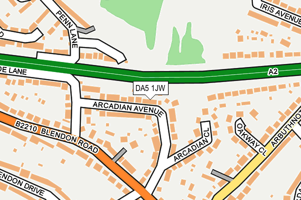 DA5 1JW map - OS OpenMap – Local (Ordnance Survey)