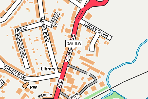 DA5 1LW map - OS OpenMap – Local (Ordnance Survey)