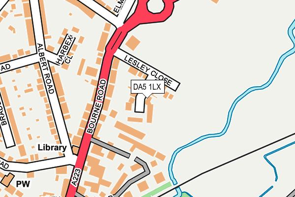 DA5 1LX map - OS OpenMap – Local (Ordnance Survey)