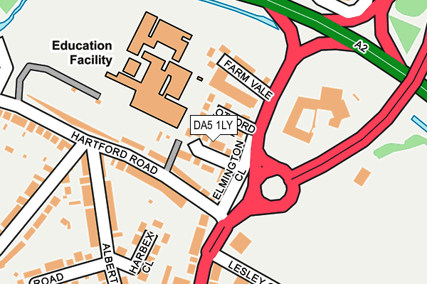 DA5 1LY map - OS OpenMap – Local (Ordnance Survey)
