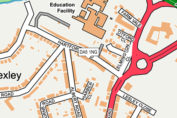 DA5 1NG map - OS OpenMap – Local (Ordnance Survey)