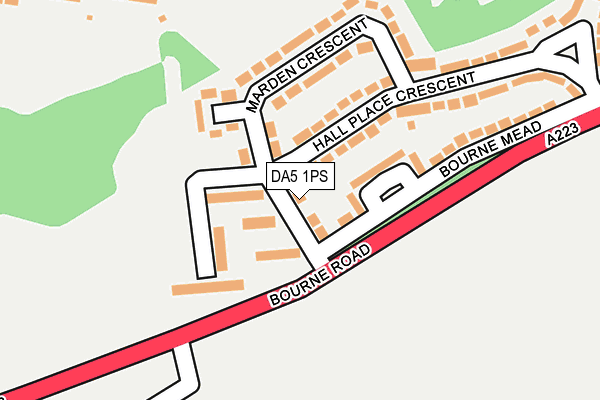DA5 1PS map - OS OpenMap – Local (Ordnance Survey)