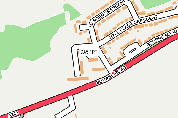 DA5 1PT map - OS OpenMap – Local (Ordnance Survey)