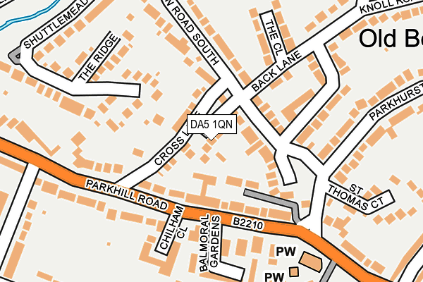 DA5 1QN map - OS OpenMap – Local (Ordnance Survey)