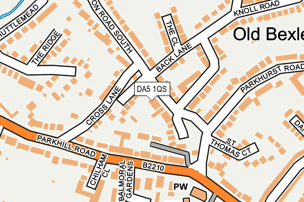 DA5 1QS map - OS OpenMap – Local (Ordnance Survey)