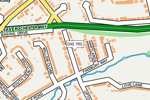 DA5 1RG map - OS OpenMap – Local (Ordnance Survey)