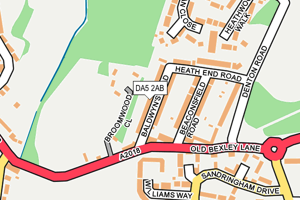 DA5 2AB map - OS OpenMap – Local (Ordnance Survey)
