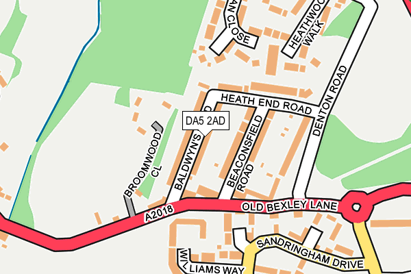 DA5 2AD map - OS OpenMap – Local (Ordnance Survey)