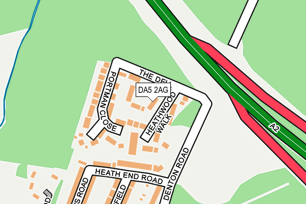 DA5 2AG map - OS OpenMap – Local (Ordnance Survey)