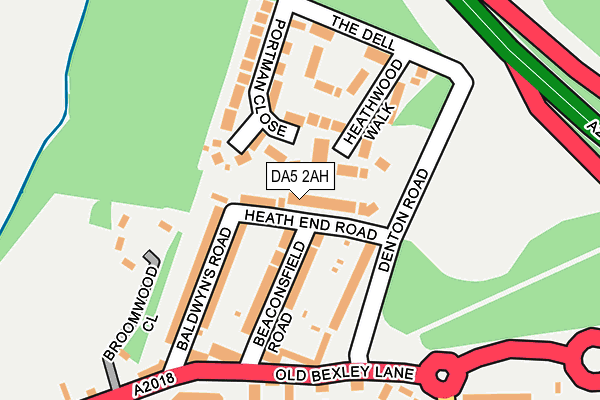 DA5 2AH map - OS OpenMap – Local (Ordnance Survey)