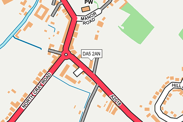 DA5 2AN map - OS OpenMap – Local (Ordnance Survey)